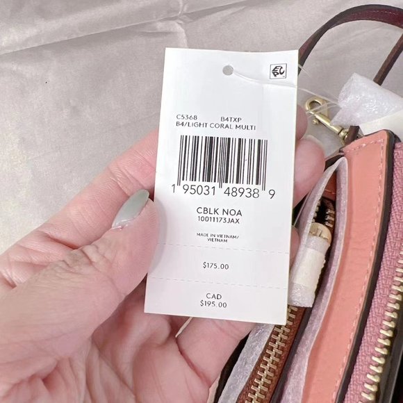 Coach C5368 Noa Pop Up Messenger In Colorblock In Brass/Light Coral Multi - Picture 5 of 5